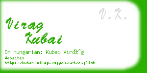 virag kubai business card